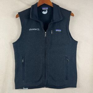 Patagonia Better Sweater Vest Men’s Sz SM Full Zip Black ChromeOS Google Branded